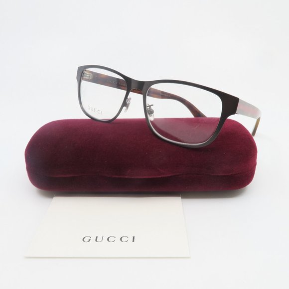 Gucci GG0007O 004 55mm Brown/Brown Havana Men's New Eyeglasses Frames. - Picture 1 of 10